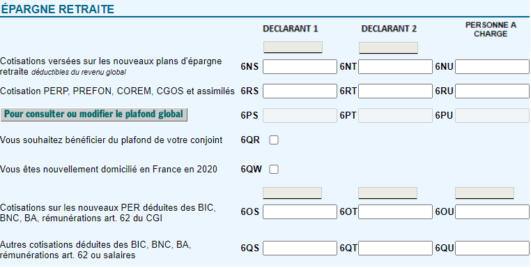 Charges diverses 2021